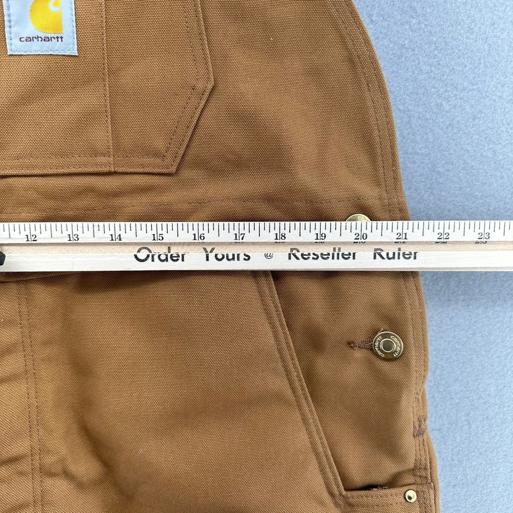 Carhartt Firm Duck Insulated Bib Overalls Loose Fit Workwear L Short OR4393-M - Picture 6 of 10
